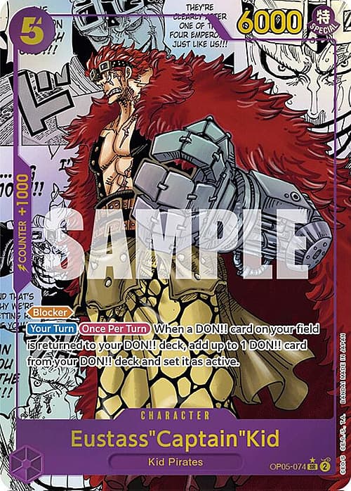 Eustass"Captain"Kid — OP-05: Awakening of the New Era (op05) — No. OP05-074a — Ver. Alternate Art — vManga Panel Alternate Art | Secret Rare