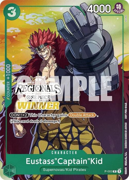 Eustass"Captain"Kid — Store Tournaments Promos (stp) — No. P-003w — Ver. Promo — vOnline Regional 2024 | Winner